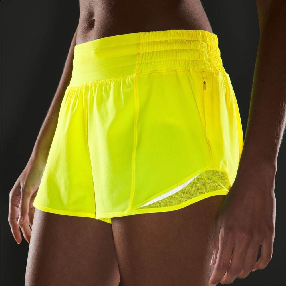 lululemon hotty hot high rise shorts.